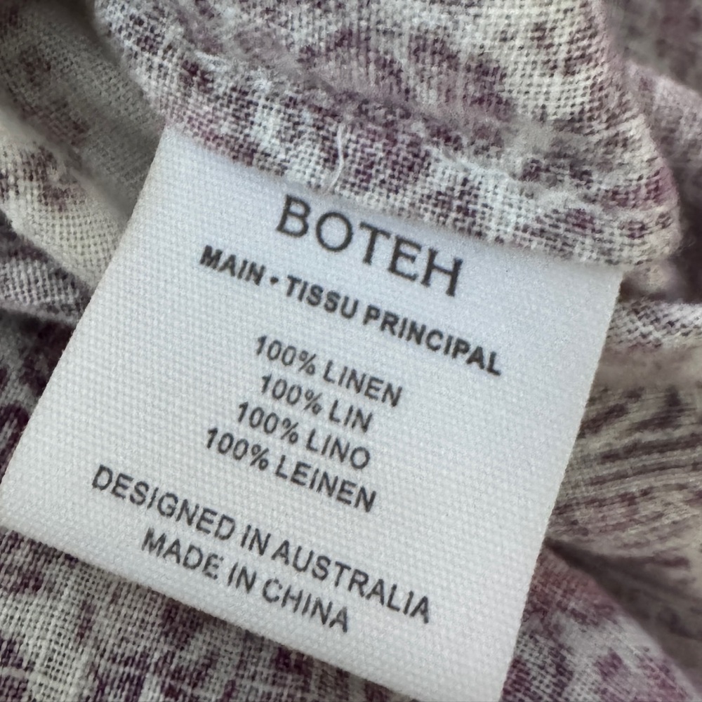 BOTEH Calico Linen Paisley Print Tunic Dress - Picture 6 of 12
